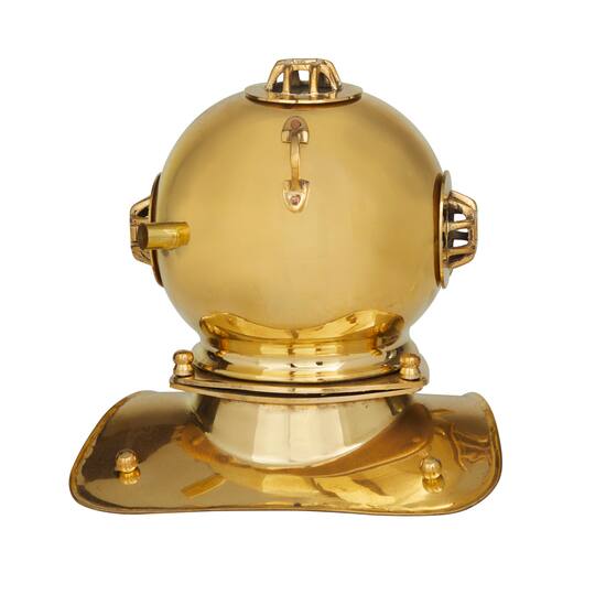 8" Brass Diver Helmet Clock